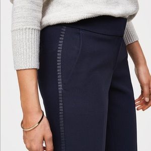 NWT LOFT Slim Ribbon Trim Pants in Julie Fit
